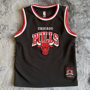 Chicago Bulls Youth Jersey Ultra Game Black Jordan Pippen Sz 5/6